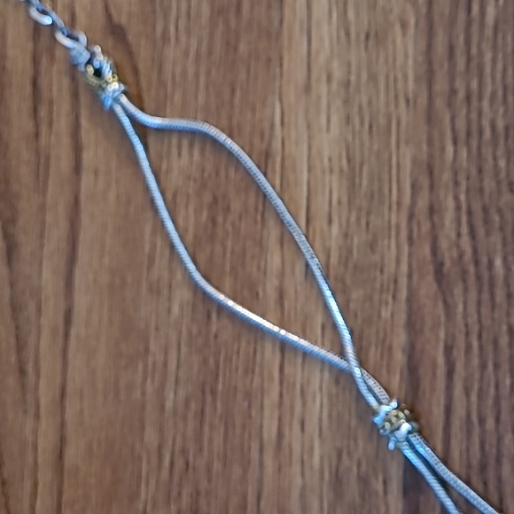 Brighton Boho Style Sliver & Brass Chain Belt - Picture 12 of 12